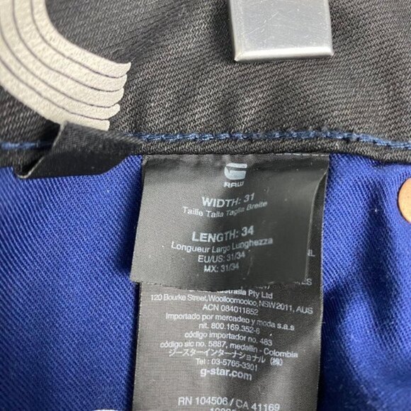 G-star Raw Men's Black Occotis 3301 Slim Jeans Restored Distressed US 31 X 34 - Picture 13 of 16